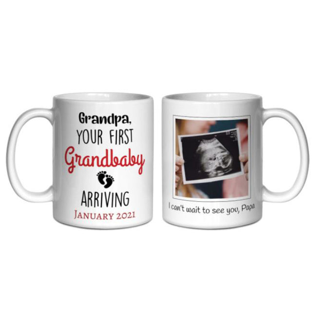 Grandads First Time Personalised Photo Mug
