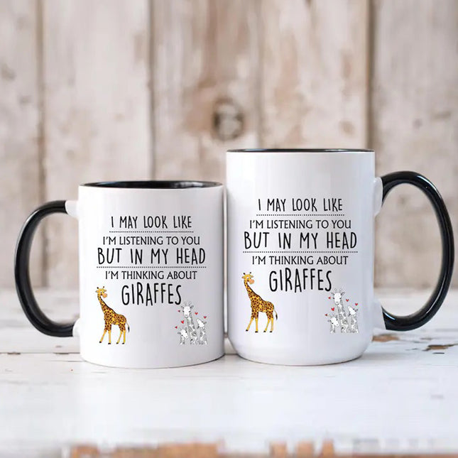 I'm Thinking About Giraffes Personalised Mug
