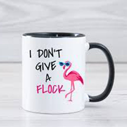 I Don't Give a Flock Flamingo Personalised Mug