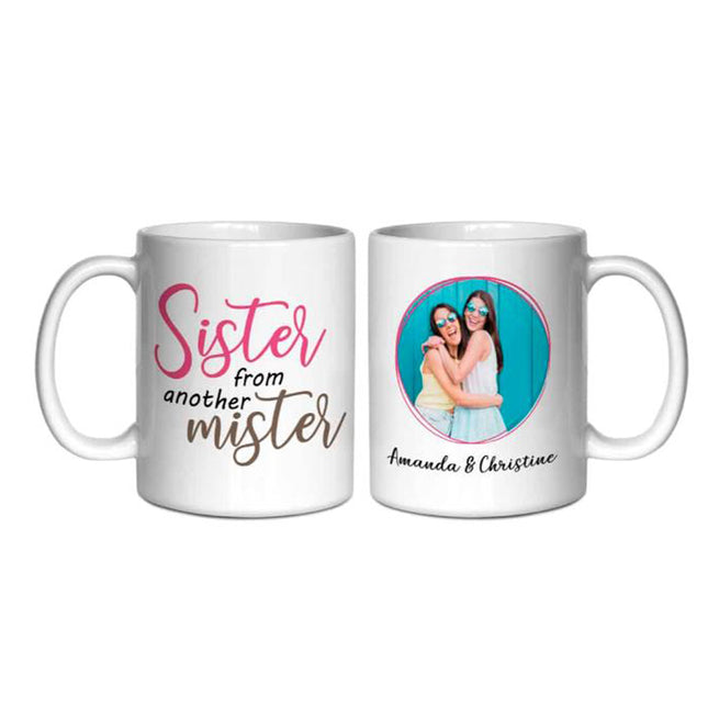 Sisters From Another Mister Personalised Photo Mug