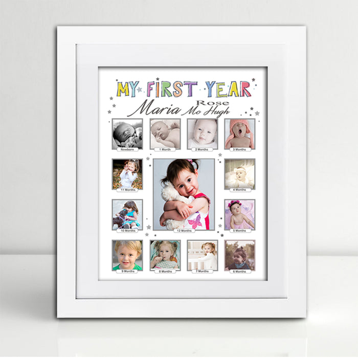 My First Year By Month Framed Wall Art