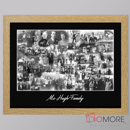 My Monochrome Family Framed Photo Collage