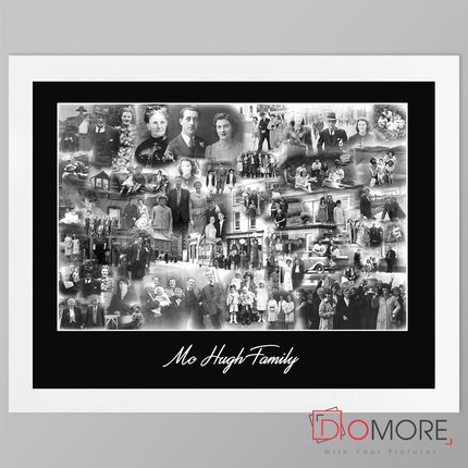 My Monochrome Family Framed Photo Collage