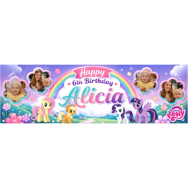 My Little Pony Birthday Personalised Photo Banner