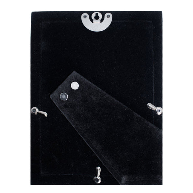 Kenro Piazza Silver Photo Frame With Black Inlay 7X5 Inch  – With Free Photo Print