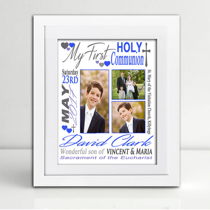 Dynamic First Holy Communion Sentiment Gift Frame