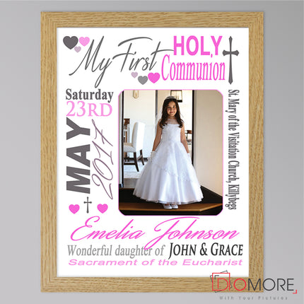 Dynamic First Holy Communion Sentiment Gift Frame