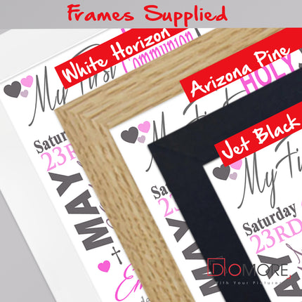 Dynamic First Holy Communion Sentiment Gift Frame