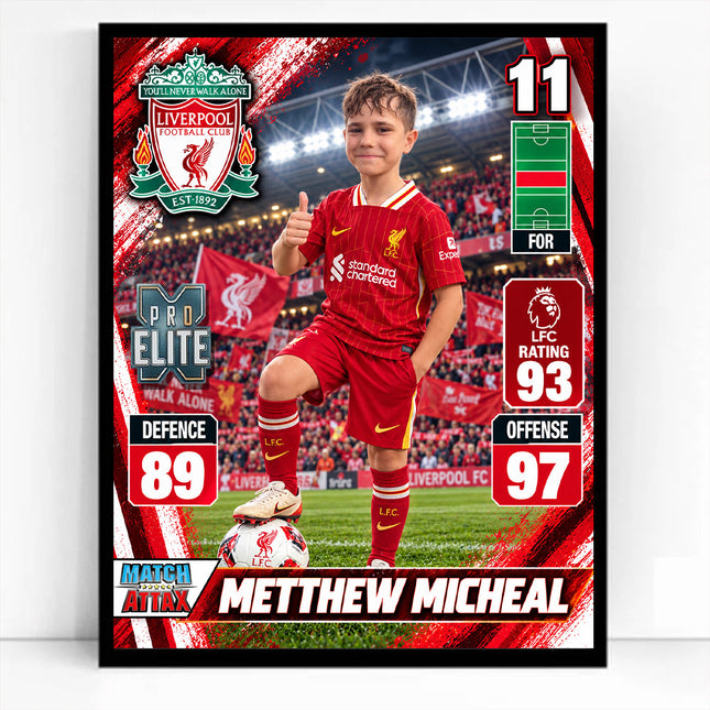 Pro Elite Match Attax Personalised Football Card