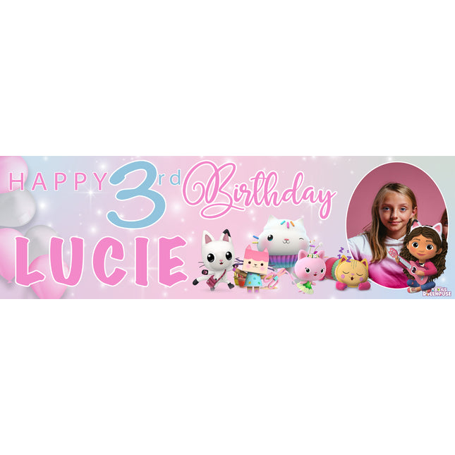 Abby's Dollhouse Birthday Extravaganza! Personalised Photo Banner