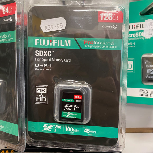 Fujifilm 128GB SDXC Memory Card Class 10 UHS-I U3 V30 4K