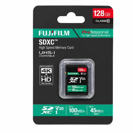 Fujifilm 128GB SDXC Memory Card Class 10 UHS-I U3 V30 4K