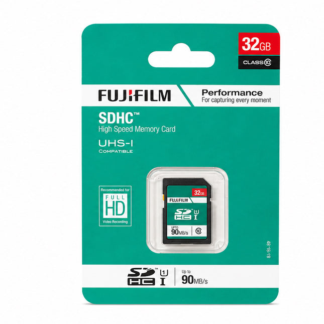 Fujifilm 32GB SDHC Memory Card – Class 10 UHS-I High Speed