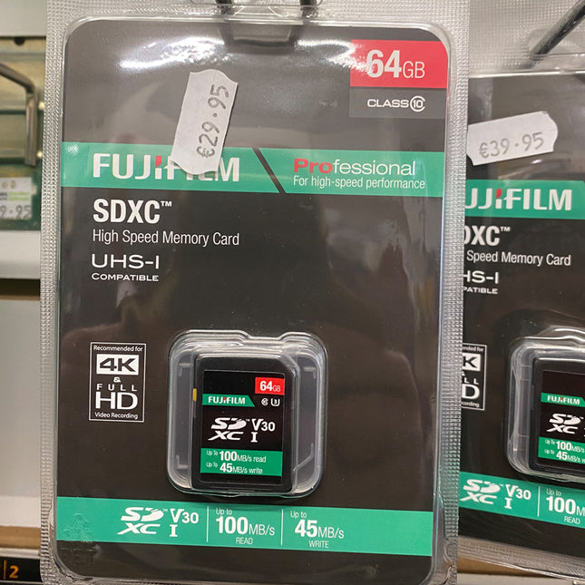 Fujifilm 64GB SDXC Memory Card Class 10 UHS-I U3 V30 4K