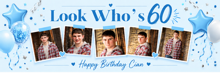 Lordy Lordy Look Whos 60 Personalised Photo Banner