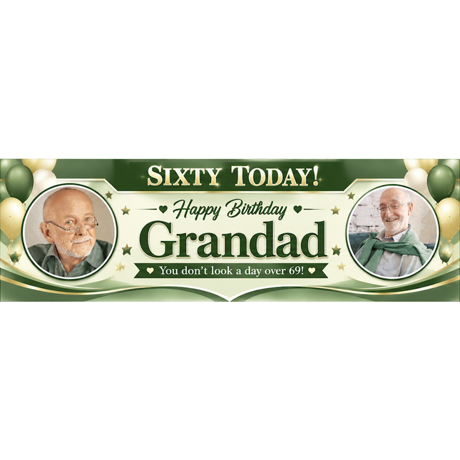 Just A Day Older 60th Birthday Personalised Photo Banner