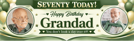 Just A Day Older Personalised Birthday Photo Banner
