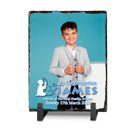 Personalised Confirmation Day Photo Slate Keepsake