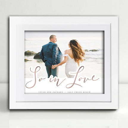 So In Love Engagement Framed gift