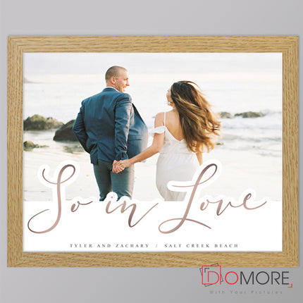 So In Love Engagement Framed gift