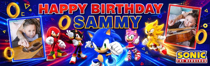 Sonic The Hedgehog Personalised Photo Banner