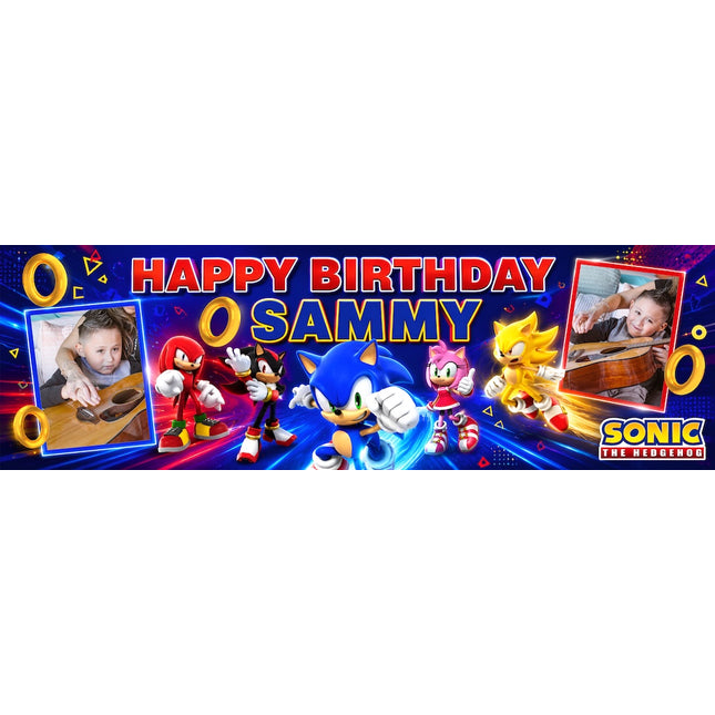 Sonic The Hedgehog Personalised Photo Banner