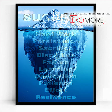 Success Is An Iceberg FusionVista Motivation Art Series