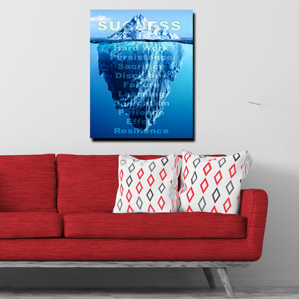 Success Is An Iceberg FusionVista Motivation Art Series