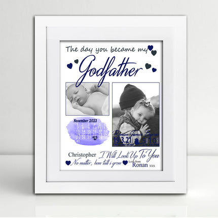 The Day You Became My Godparents Sentiment Gift Frame