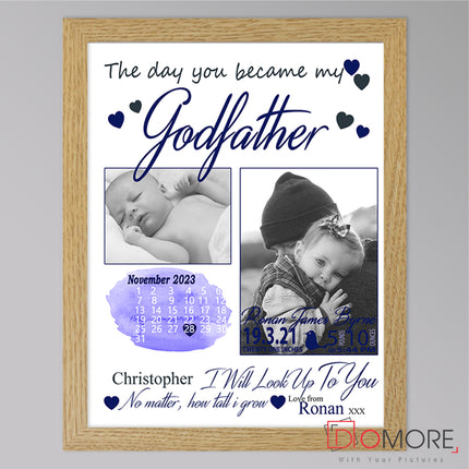 The Day You Became My Godparents Sentiment Gift Frame