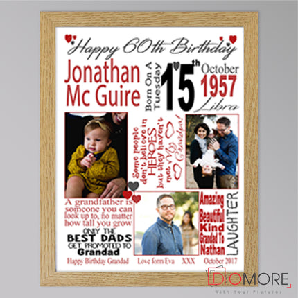 This Is Your Life 60th Birthday Sentiment Frame
