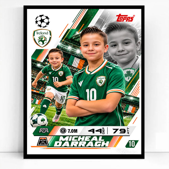 Topps Ultimate Personalised Match Attax Card 26-27 Wall Art