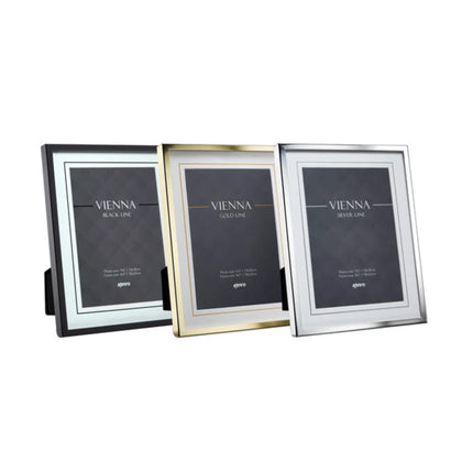 Kenro Silver Photo Frame – Vienna Silver Line – 10x8 inch (25x20cm) – Wall & Table Display