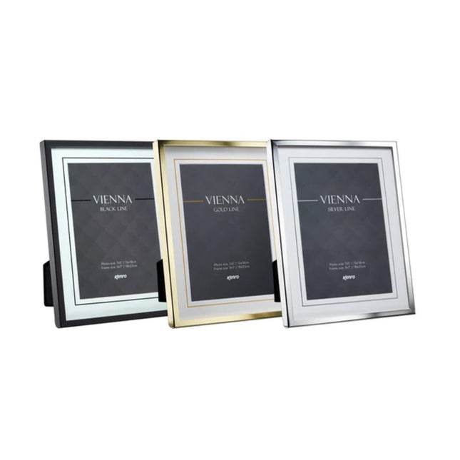 Kenro Silver Photo Frame – Vienna Silver Line – 10x8 inch (25x20cm) – Wall & Table Display