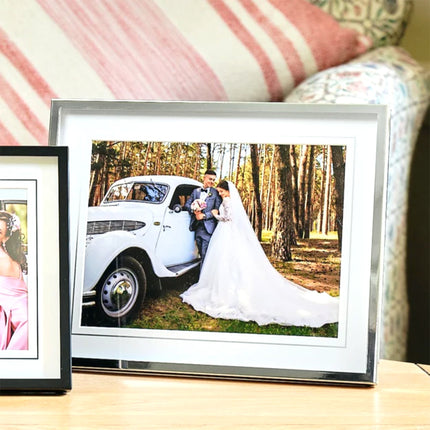 Kenro Silver Photo Frame – Vienna Silver Line – 10x8 inch (25x20cm) – Wall & Table Display