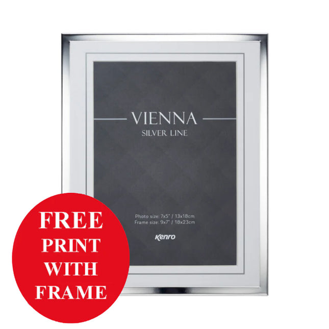 12X10 Vienna Silver Line Photo Frame