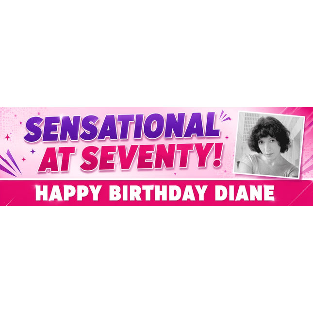 Sensational At any Age Personalised Birthday Photo Banner