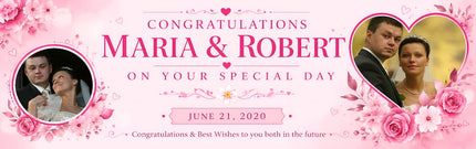 Nuevo Wedding Day Personalised Banner