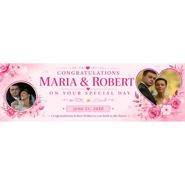 Nuevo Wedding Day Personalised Banner