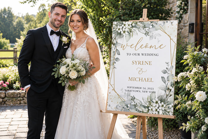 Wedding welcome boards for the couple and their guests