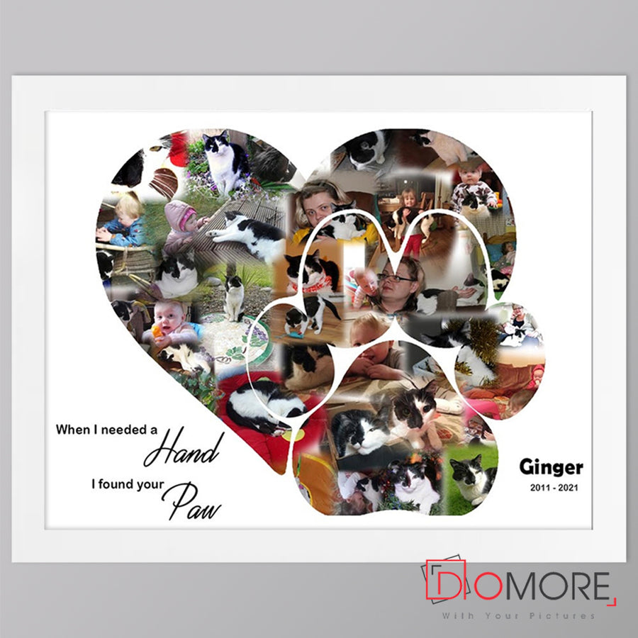 Woof Paw Framed Photo Collage