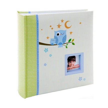 NEW 200 6X4 Kusso Sleepy Owl Series Blue Memo Photo Album by Kenro