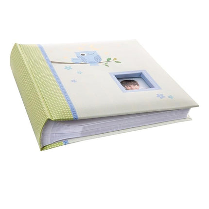 NEW 200 6X4 Kusso Sleepy Owl Series Blue Memo Photo Album by Kenro