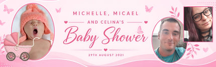 Baby Shower Party Personalised Photo Banner