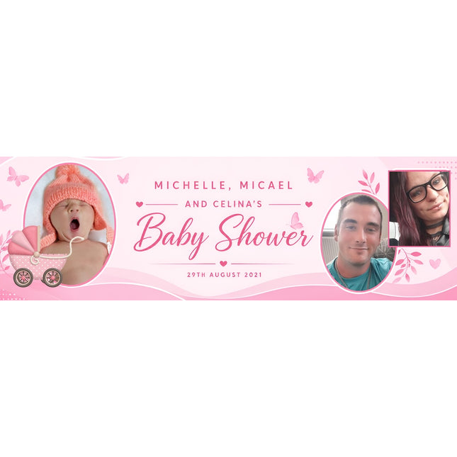 Baby Shower Party Personalised Photo Banner