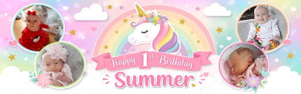 It A Unicorn Party Personalised Photo Banner