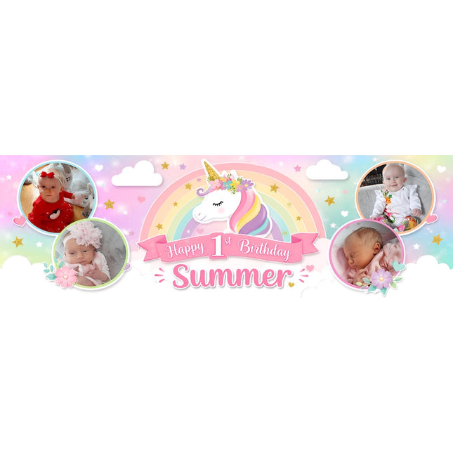 It A Unicorn Party Personalised Photo Banner