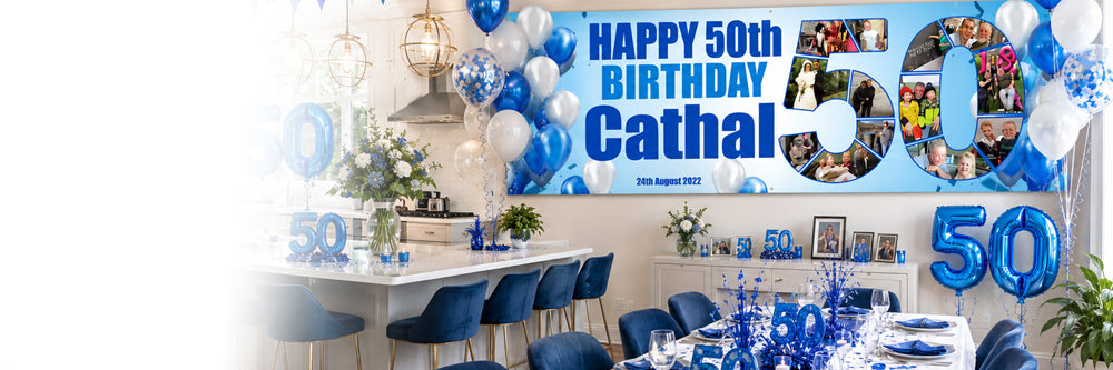 Personalised photo birthday banners for birthdays, Communions and weddings in Ireland
