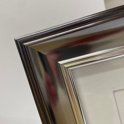 10X8 Duet Noir Black & Silver Modern Home Decor Photo Frame