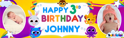 Giggles And Wiggles Personalised Bolofofos Birthday Banner